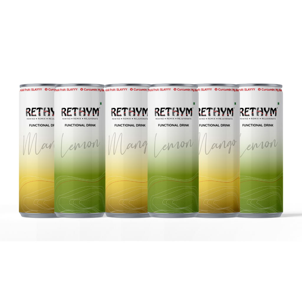Everyday Wellness Kit (Pack of 6) – Mango & Lemon | Zero Added Sugar | Non-Carbonated