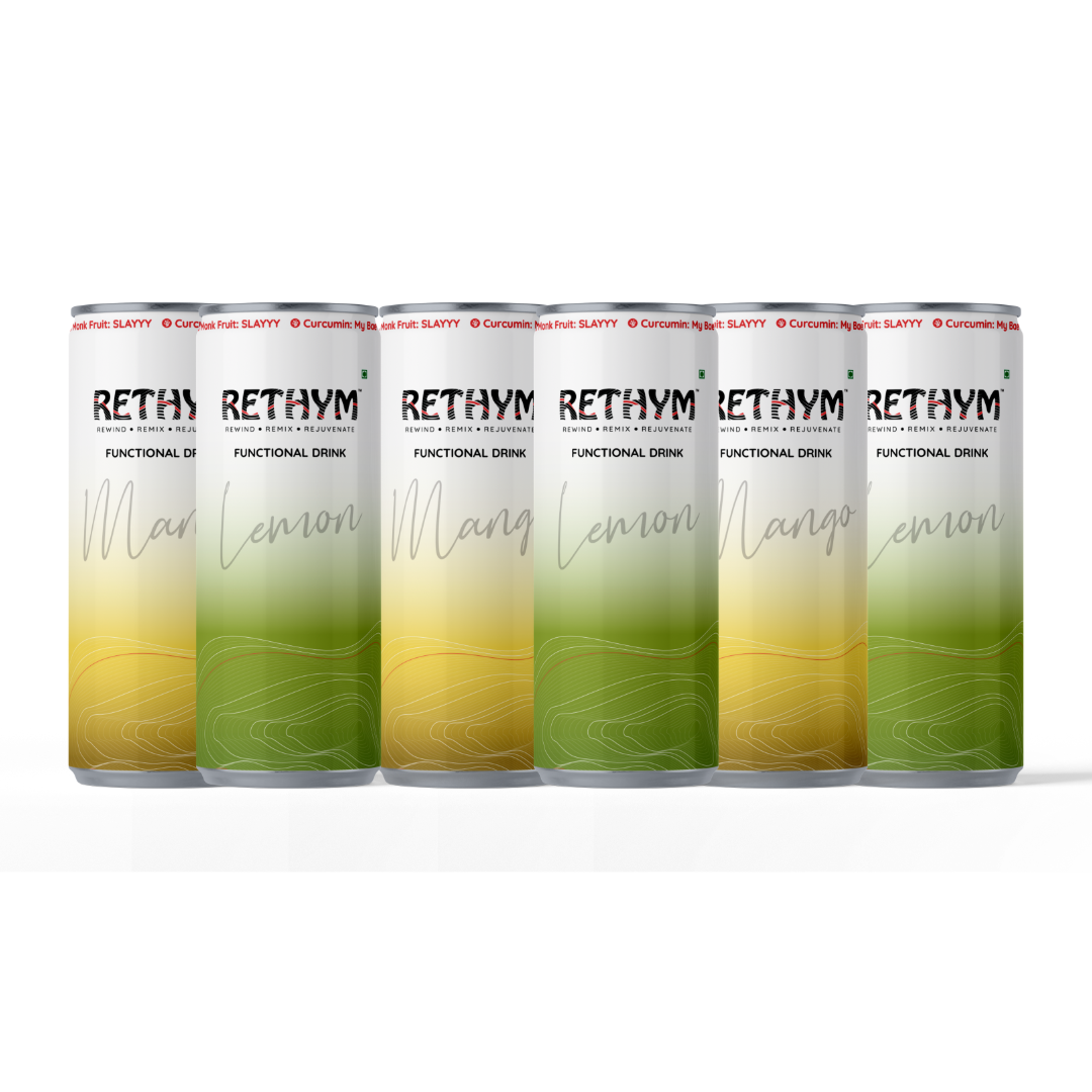 Everyday Wellness Kit (Pack of 6) – Mango & Lemon | Zero Added Sugar | Non-Carbonated
